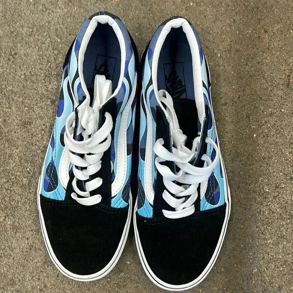 OLD SKOOL SHOES KID CAMO FLAME BLUE ICE CAMO size 5 - Picture 2 of 7